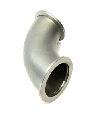 USED AGILENT STAINLESS STEEL ELBOW, 90°, NW40, 2.56 INCH CLEARANCE