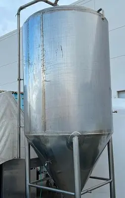 Stainless Steel 1,000 Gallon Jacketed Tank with Steep Cone Bottom #4183027