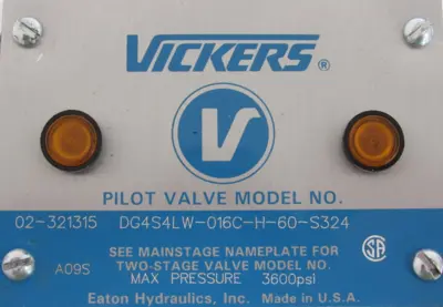NEW VICKERS 02-321315 SOLENOID VALVE 02321315 DG4S4LW-016C-H-60-S324