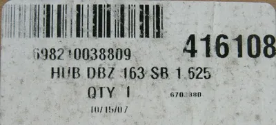 NEW REXNORD 416108 HUB DBZ 163 SB 1.625