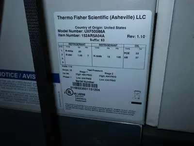 USED THERMO SCIENTIFIC REVCO UXF50086A