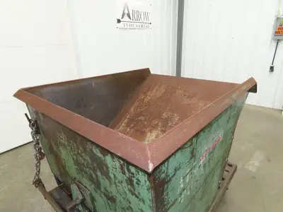 Self Dumping Hopper 1/2 Yd Capacity Heavy Duty Steel Casters 52x38x41"
