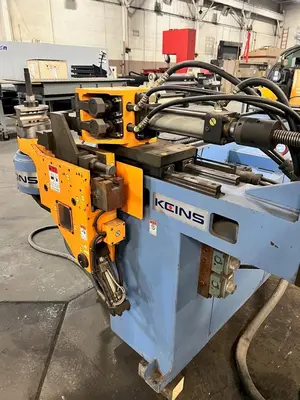 USED KEINS #KB-45ND HORIZONTAL HYDRAULIC CNC TUBE BENDER, NEW 2001: