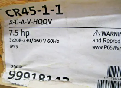 NEW Grundfos CR45-1-1A-G-A-V-HQQV-LX2