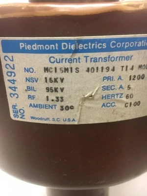 USED Piedmont Dielectric 344922