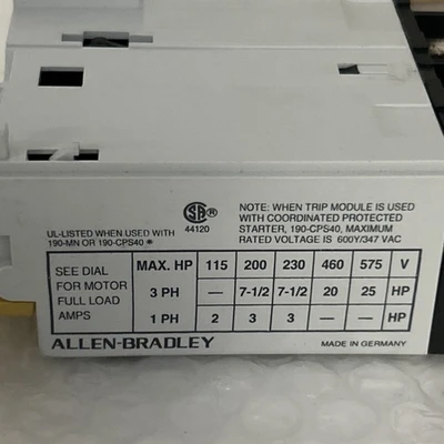 NEW ALLEN BRADLEY 190-p250