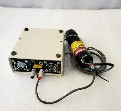 NEWPORT LASER DIODE CONTROL UNIT LIQS-12 WITH NEWPORT LASER LQC-375-08-E-00