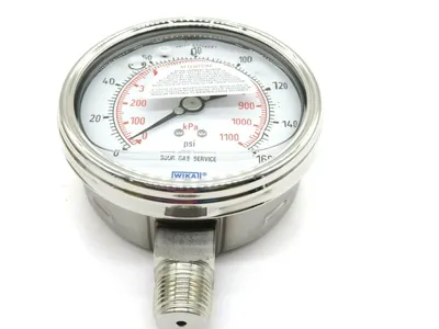 NEW WIKA INSTRUMENT 233.54 4" PRESSURE GAUGE 7297623 23354