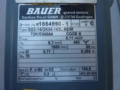 USED BAUER SG2-14/DK54-143L-AS/M