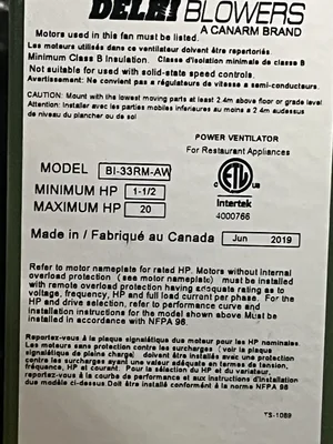 20 HP Delhi Blower
