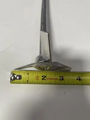 USED 10" L STAINLESS STEEL IMPELLER ROD W/ 1/2" DIAMETER SHAFT & 3 1/4" IMPELLER