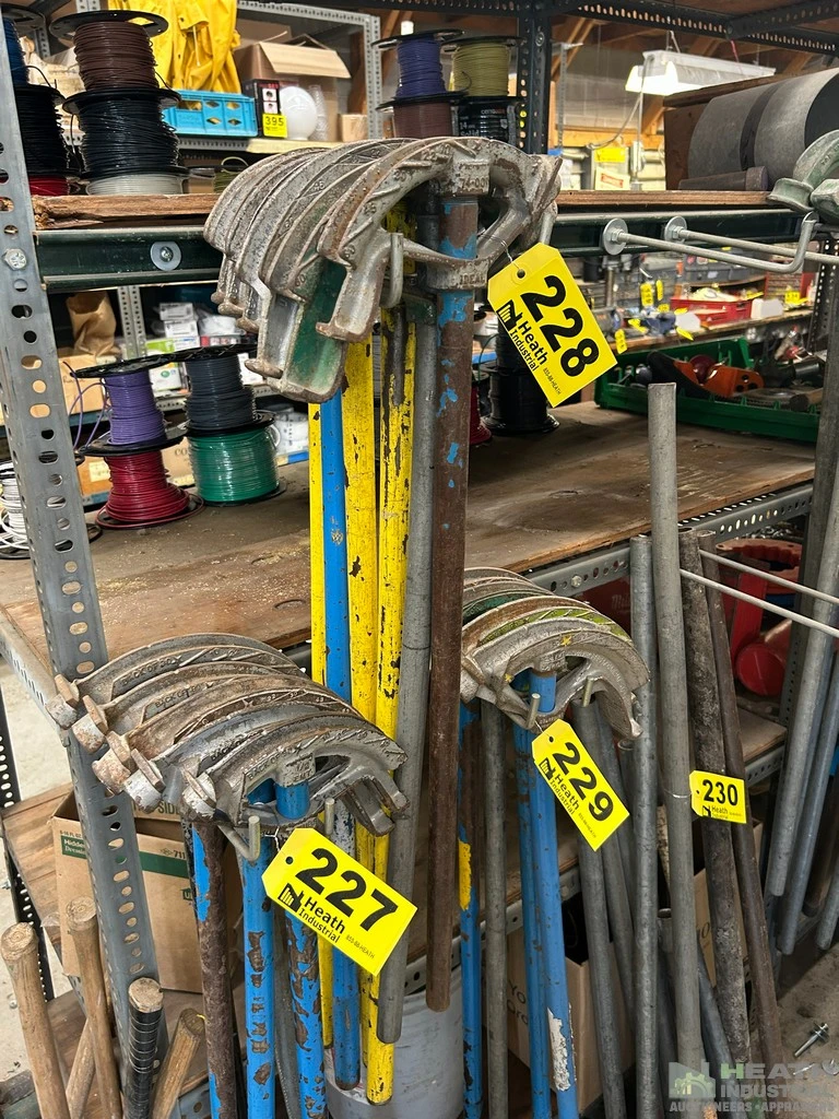 Used _UNKNOWN_ (5) 1/2" & 3/4" MANUAL EMT BENDERS Hand Benders Illinois US | Heath Industrial Auction Services #1379684