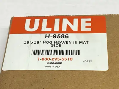 H-9586 | Uline  Hog Heaven Anti-Fatigue Mat 18" x 18" Side - New Other
