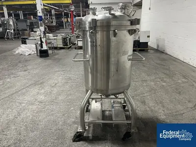 USED Stainless Fabrication 50 Gal Stainless Fab Receiver Tank, 316L S/S, 75#