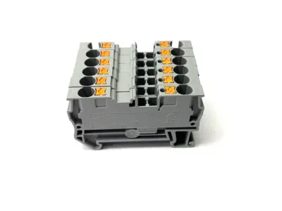 USED PHOENIX CONTACT FEED-THROUGH TERMINAL BLOCK 3211757 LOT OF 6