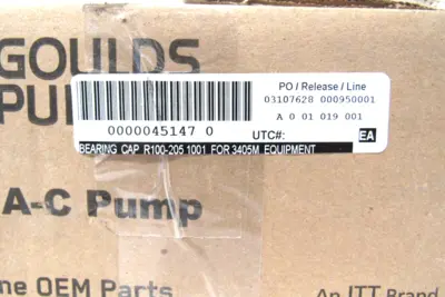 NEW GOULDS PUMP R100-205 1001 BEARING CAP R1002051001