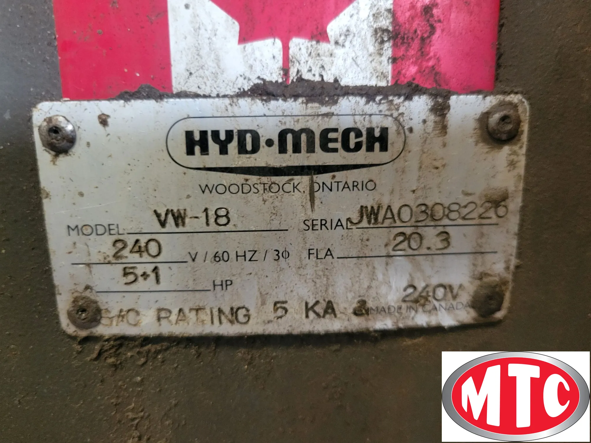 Used 2008 HYD-MECH VW-18 | vertical tilt frame saws