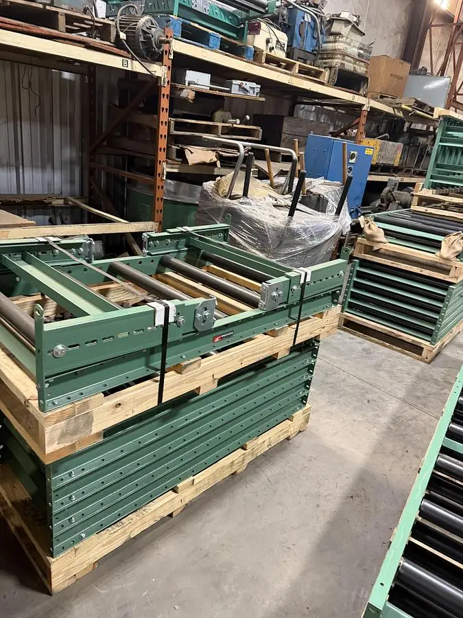 Roach Conveyors 21" x 5' with supports, rollers on 12" centers