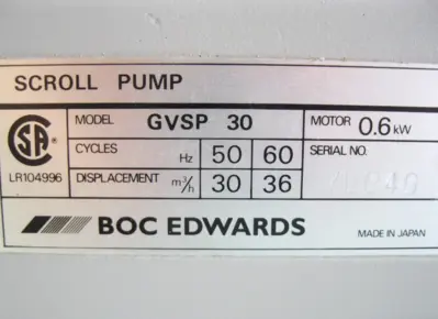 USED BOC Edwards GVSP 30