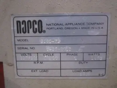 USED NAPCO 8100-TD