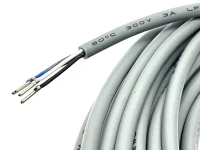 KM84R-PVC-10M | Adsens  Cable 4-Pin M8 Female Inline Grey 10M LOT OF 3 - New Other