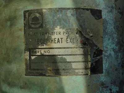 Heat Exchanger, Shell & Tube, 45 SF, 3-Pass, American Std. #S741552