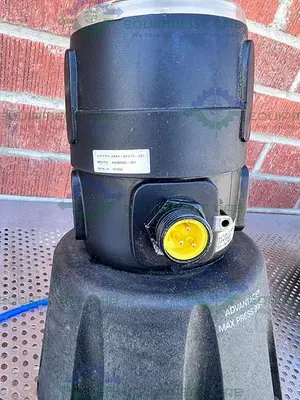 USED ITT PURE-FLO A216 DIAPHRAGM STAINLESS STEEL VALVE 2" W/ ASCO VALVE POSITIONER