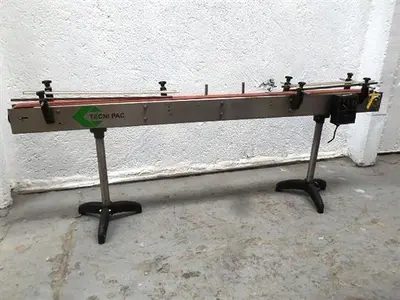 Tecnipac stainless steel plastic flat top chain conveyor