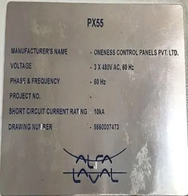 Alfa-Laval PX 55 VGV-11C vegetable oil separator, 316SS.