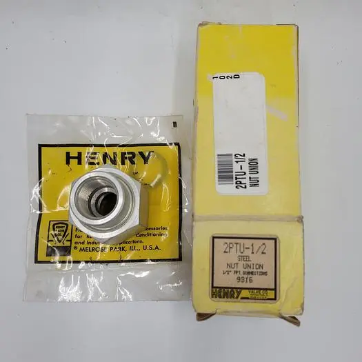 Used HENRY VALVE HENRY VALVE 2PTU-1/2 NUT UNION 9316 Nuts & Screws Michigan US | ND Industrial Surplus #1208101