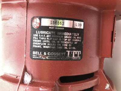Bell & Gossett 186863 3/4HP Circulator Pump Motor & Head 1750RPM 3PH