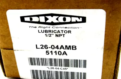 NEW DIXON L26-04AMB LUBRICATOR 1/2"BOT L2604AMB