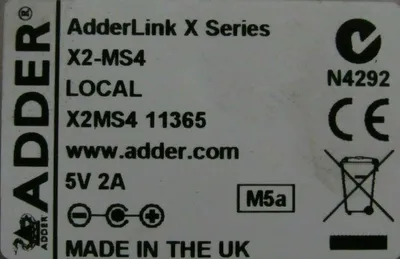 NEW ADDER X2-MS4 MULTISCREEN EXTENDER X2MS4 11365