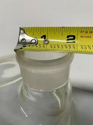 USED OSS LABORATORY COLLECTION FLASK W/ TOP GLASS CAP