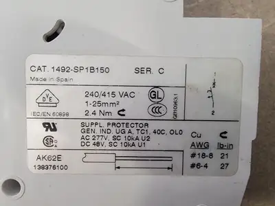 USED ALLEN-BRADLEY 1492-SP1B150