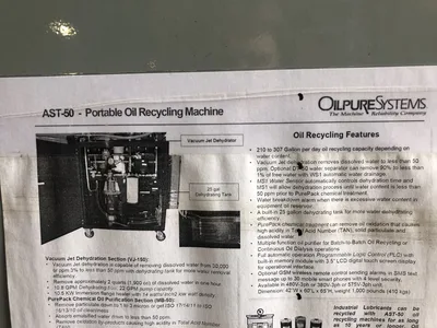 Oilpure Technologies AST-50 Portable Oil Recycling Machine