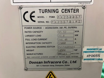 Used 2006 DOOSAN PUMA MX2500ST 5-Axis or More CNC Lathes Texas US | Legacy CNC Machinery, LLC #390623