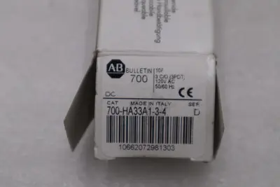 LOT OF 2 - ALLEN BRADLEY 700-HA33A1-3-4 SER. D 120VAC 10A STOCK H1140A