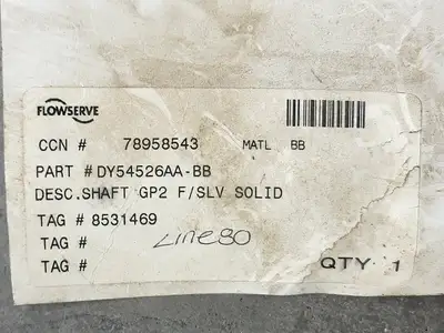 New | in-Stock FLOWSERVE DY54526AA-BB Parts (Hydraulics and Pneumatics) British Columbia CA | Lenmark #368319