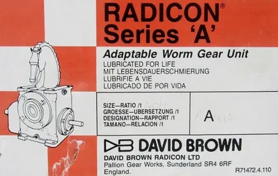 NEW RADICON J300611/94 WORM GEAR UNIT AA410-40/1 J30061194