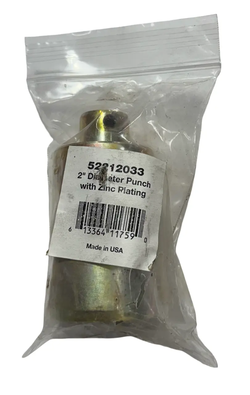2" Diameter Punch with Zinc Plating USA Made