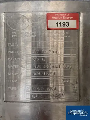 USED INOX 60 Liter Inox Kettle, 316 S/S