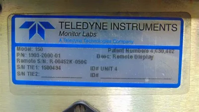 Teledyne Instruments Model 150 Enhanced Remote Display Panel 1903-2000-01 Used