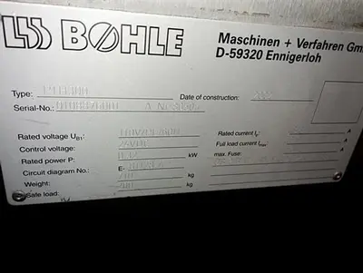 Bohle model PTH300 Mobile Bin Lifter