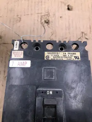 Square D FAL3600712M 3 Pole 7 Amp Circuit Breaker 600VAC