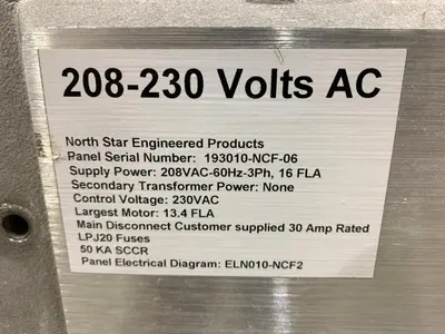 North Star 755 XP perforate basket centrifuge, 304SS.
