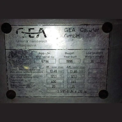 GEA 65 m2 Spiral Heat Exchanger