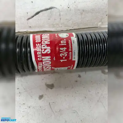 Lot of (3) Sectional Garage Door Torsion Springs (2”, 2”, and 3” Outer Diameter) (32”, 32”, and...