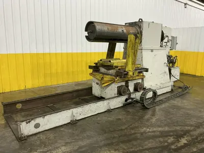 30,000 LBS X 36" PERFECTO COIL FEED LINE, COIL REEL UNCOILER & STRAIGHTENER: YOBRO #24871