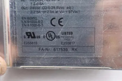 WAGO 787- 612 SWITCHED MODE POWER SUPPLY CLASSIC 1-PHASE STOCK L-165-A